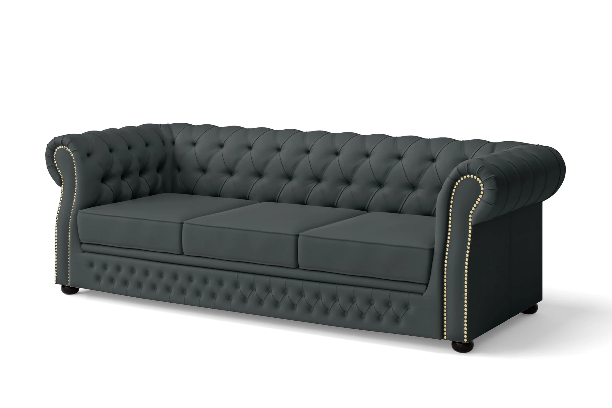 Cuneo 3 Seater Sofa Slate Leather