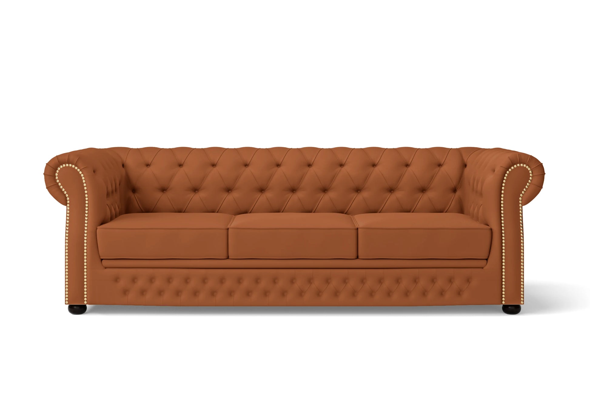 Cuneo 3 Seater Sofa Tan Brown Leather