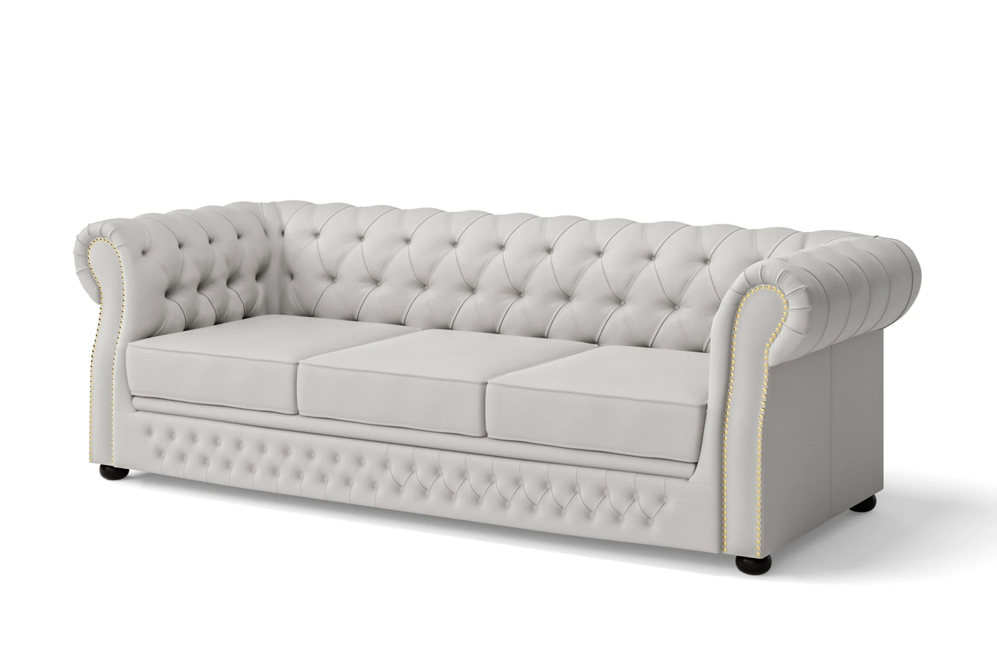 Cuneo 3 Seater Sofa White Leather