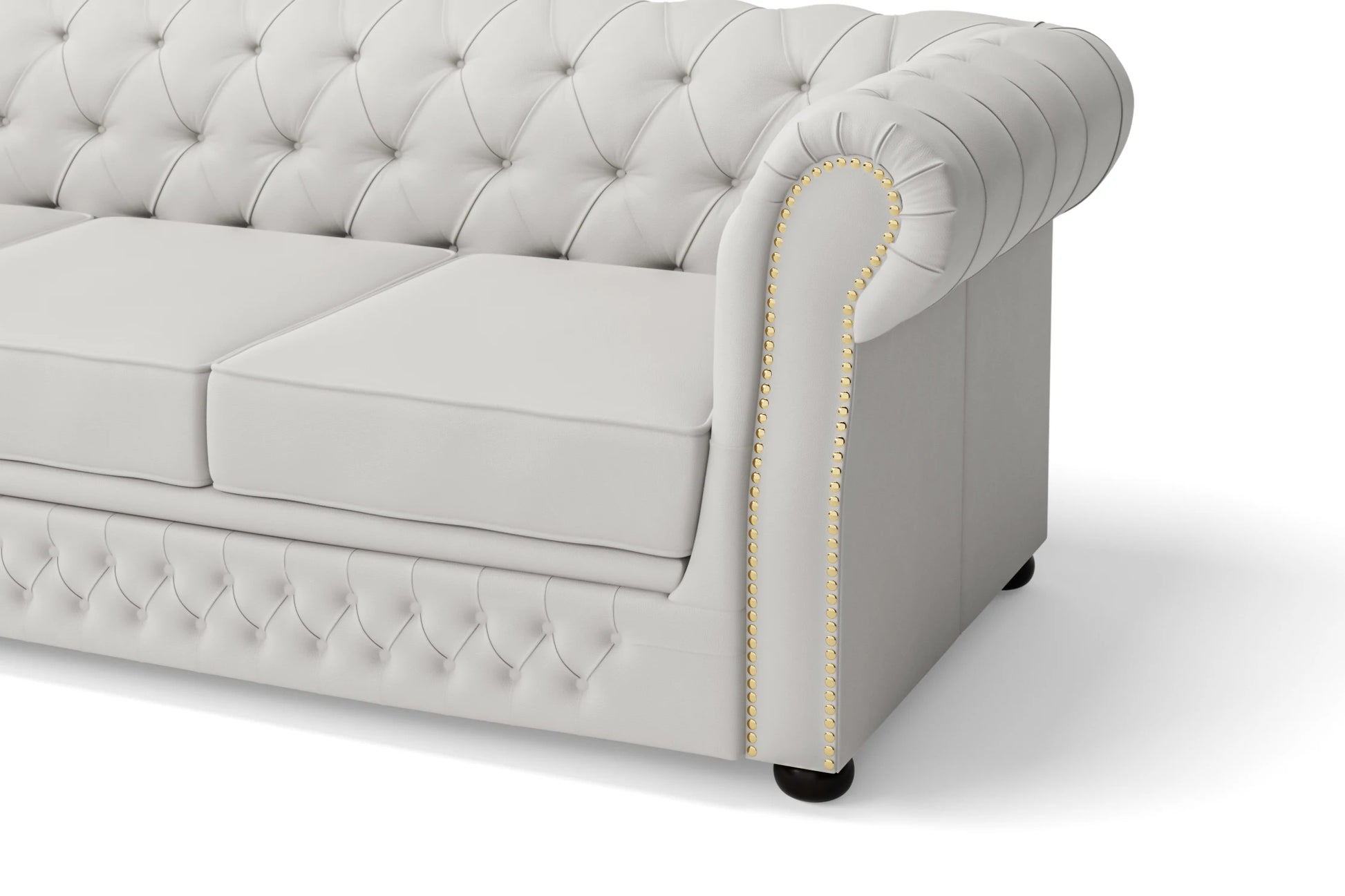 Cuneo 3 Seater Sofa White Leather