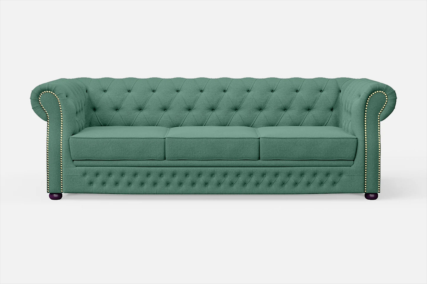 Cuneo 3 Seater Sofa Mint Green Linen Fabric