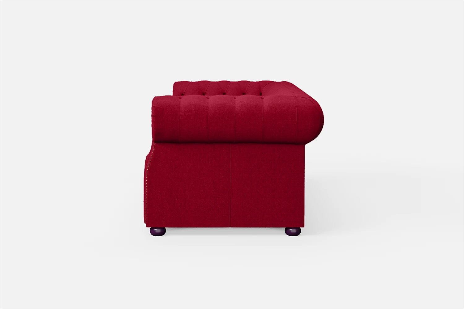 Cuneo 3 Seater Sofa Red Linen Fabric