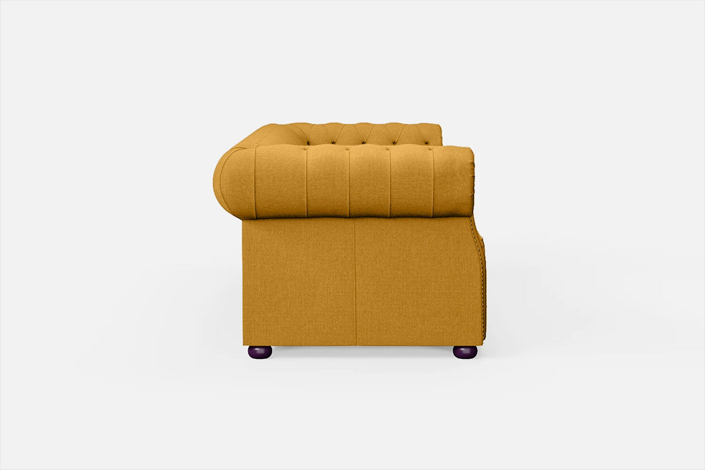 Cuneo 3 Seater Sofa Yellow Linen Fabric