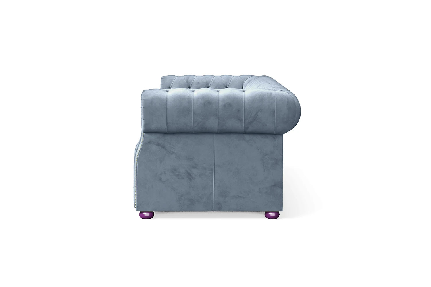 Cuneo 3 Seater Sofa Baby Blue Velvet