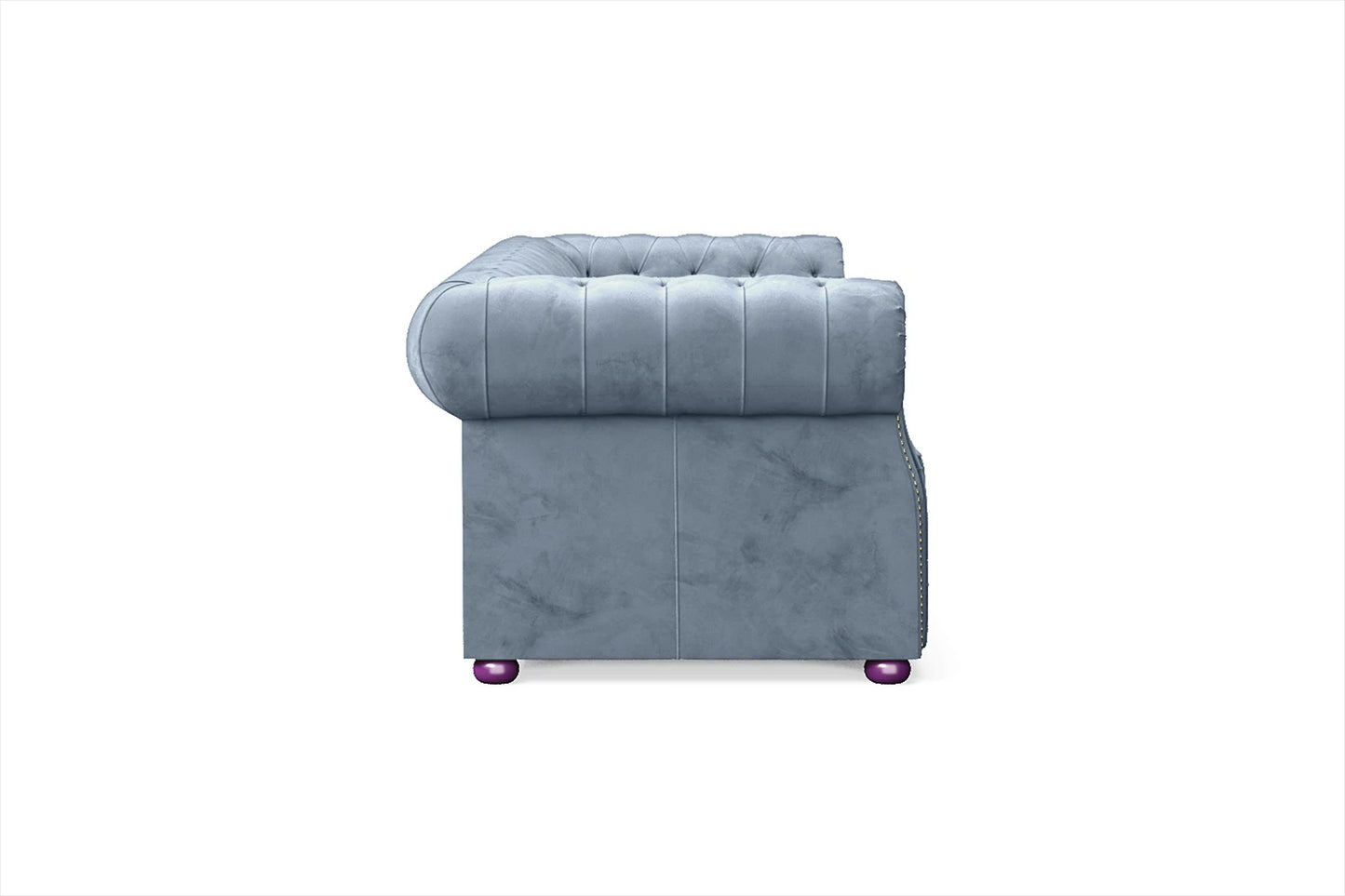 Cuneo 3 Seater Sofa Baby Blue Velvet