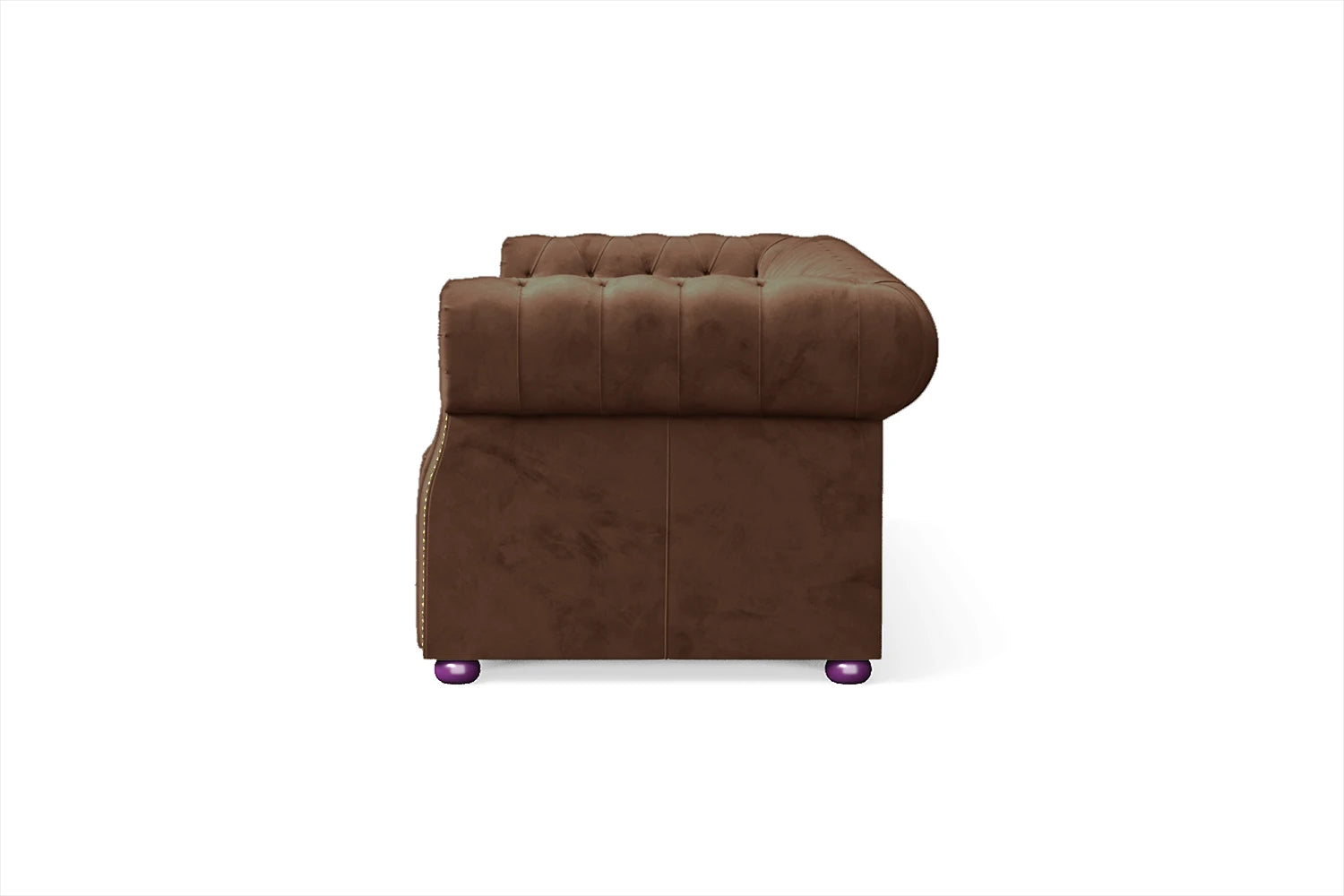 Cuneo 3 Seater Sofa Coffee Brown Velvet