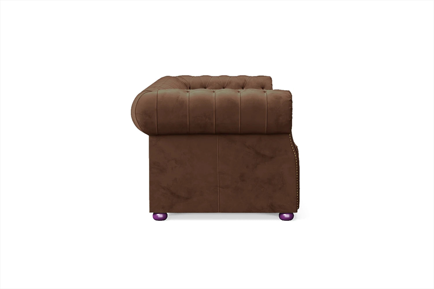 Cuneo 3 Seater Sofa Coffee Brown Velvet