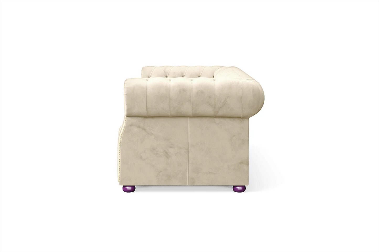 Cuneo 3 Seater Sofa Cream Velvet