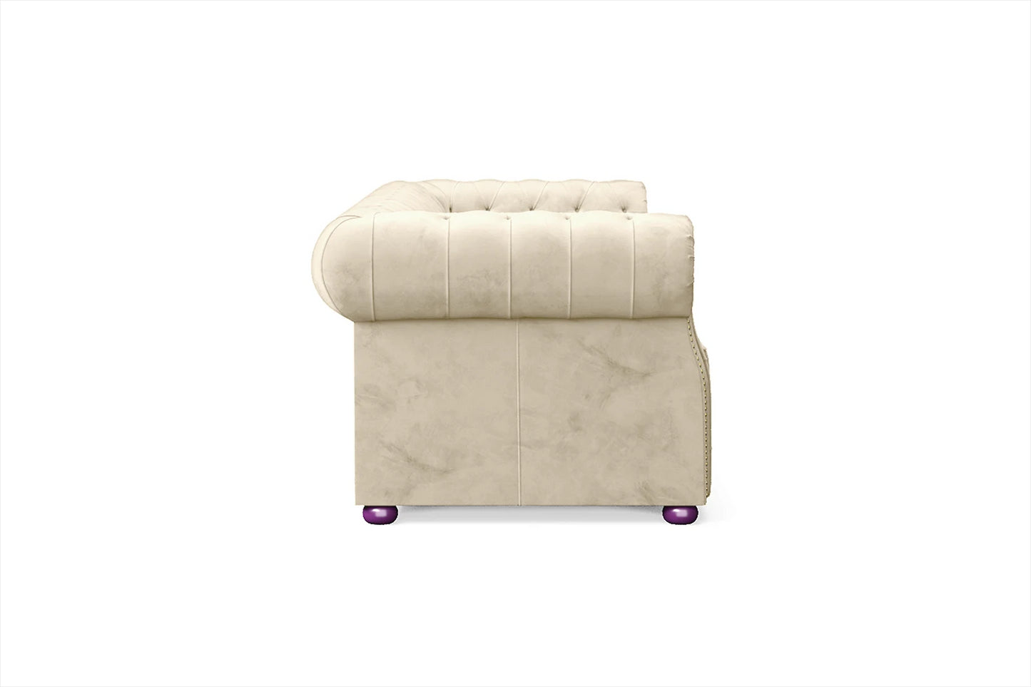 Cuneo 3 Seater Sofa Cream Velvet