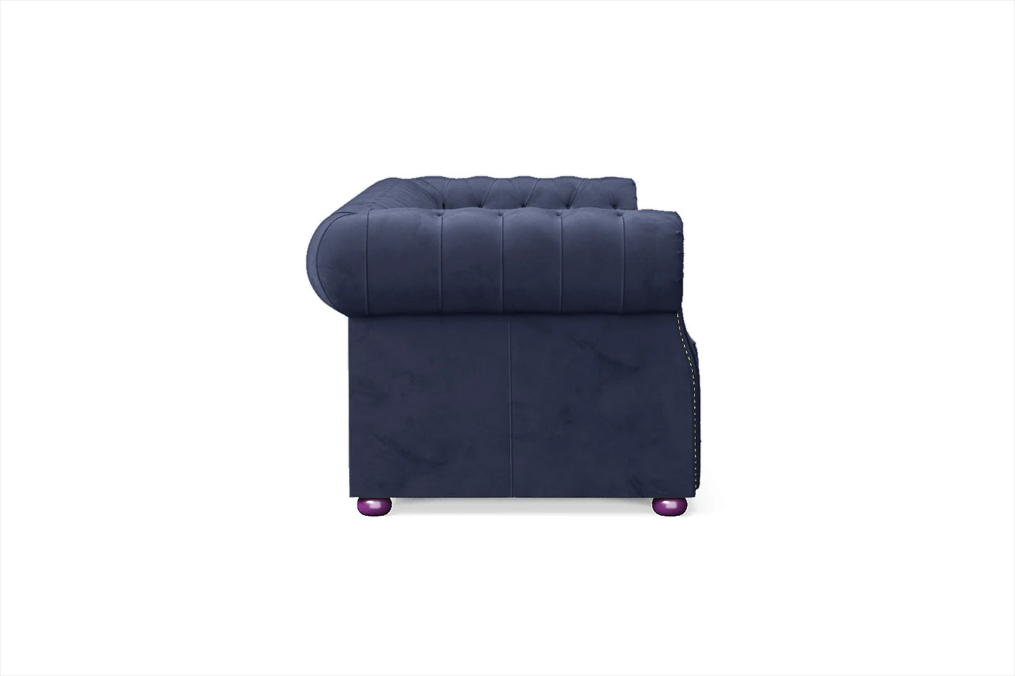 Cuneo 3 Seater Sofa Dark Blue Velvet