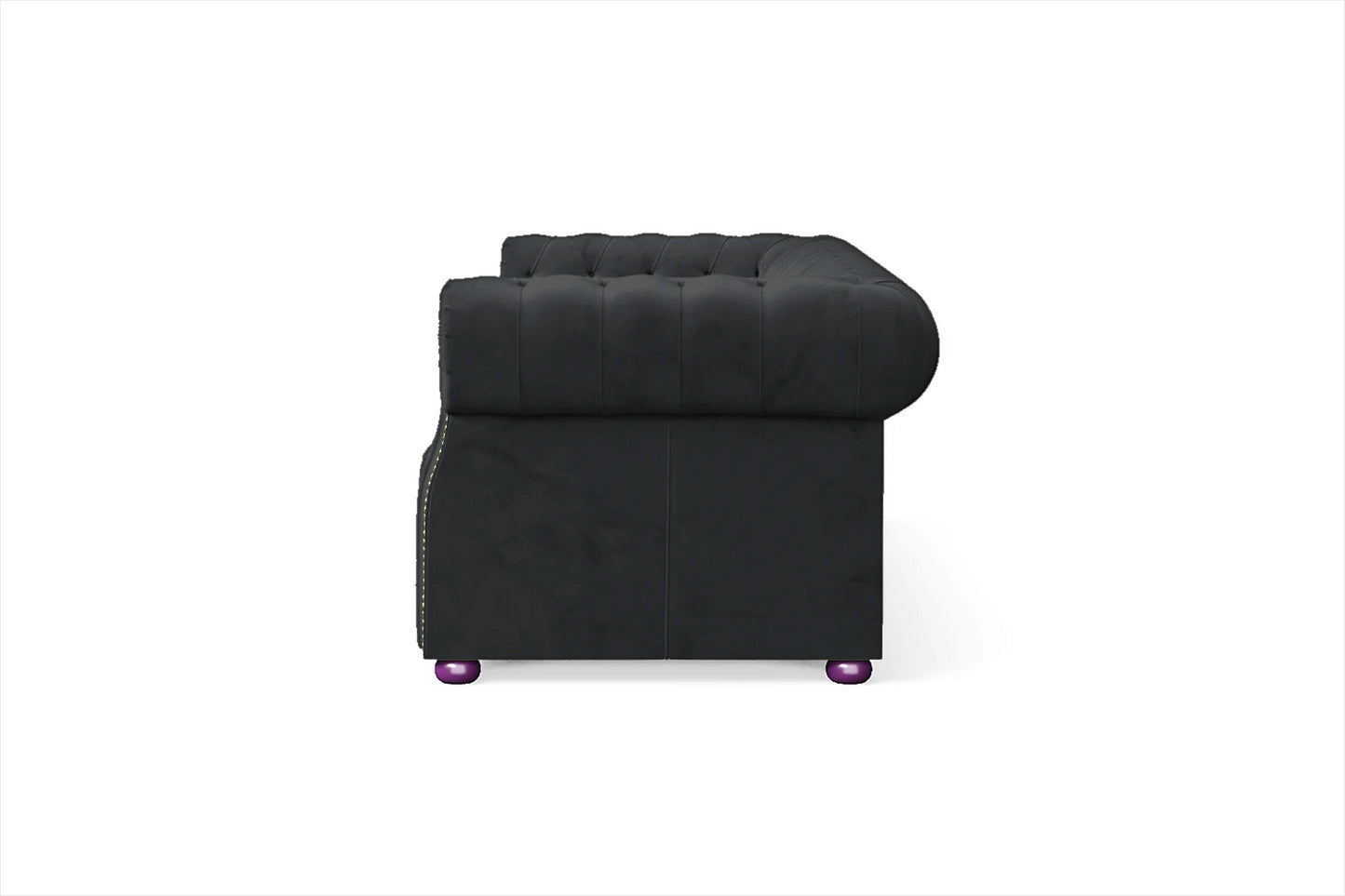 Cuneo 3 Seater Sofa Dark Grey Velvet