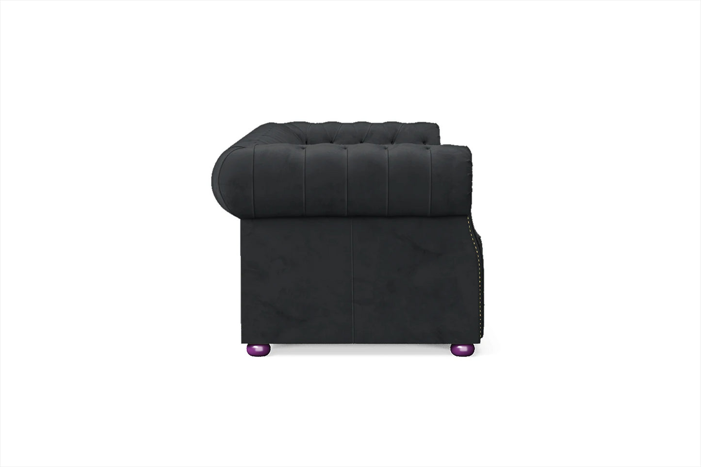 Cuneo 3 Seater Sofa Dark Grey Velvet