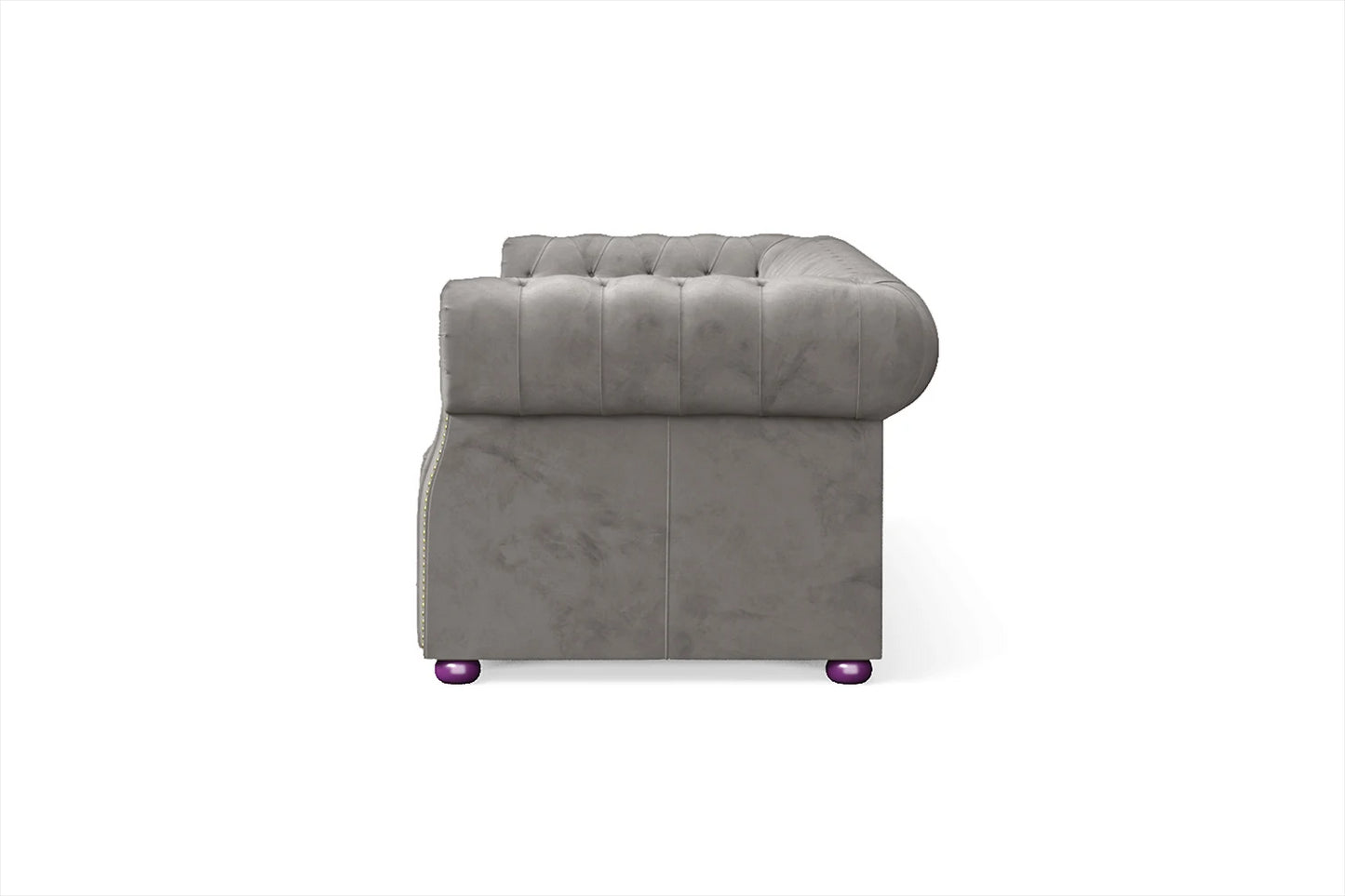 Cuneo 3 Seater Sofa Grey Velvet