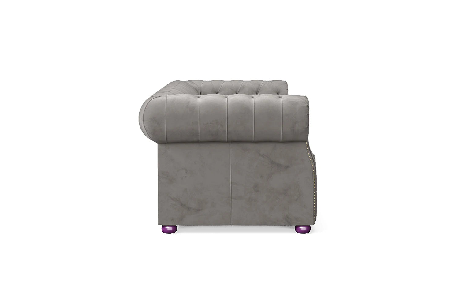 Cuneo 3 Seater Sofa Grey Velvet