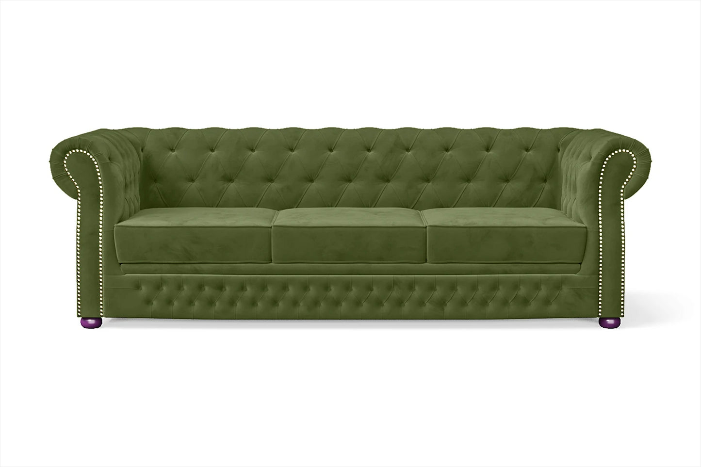 Cuneo 3 Seater Sofa Lime Velvet