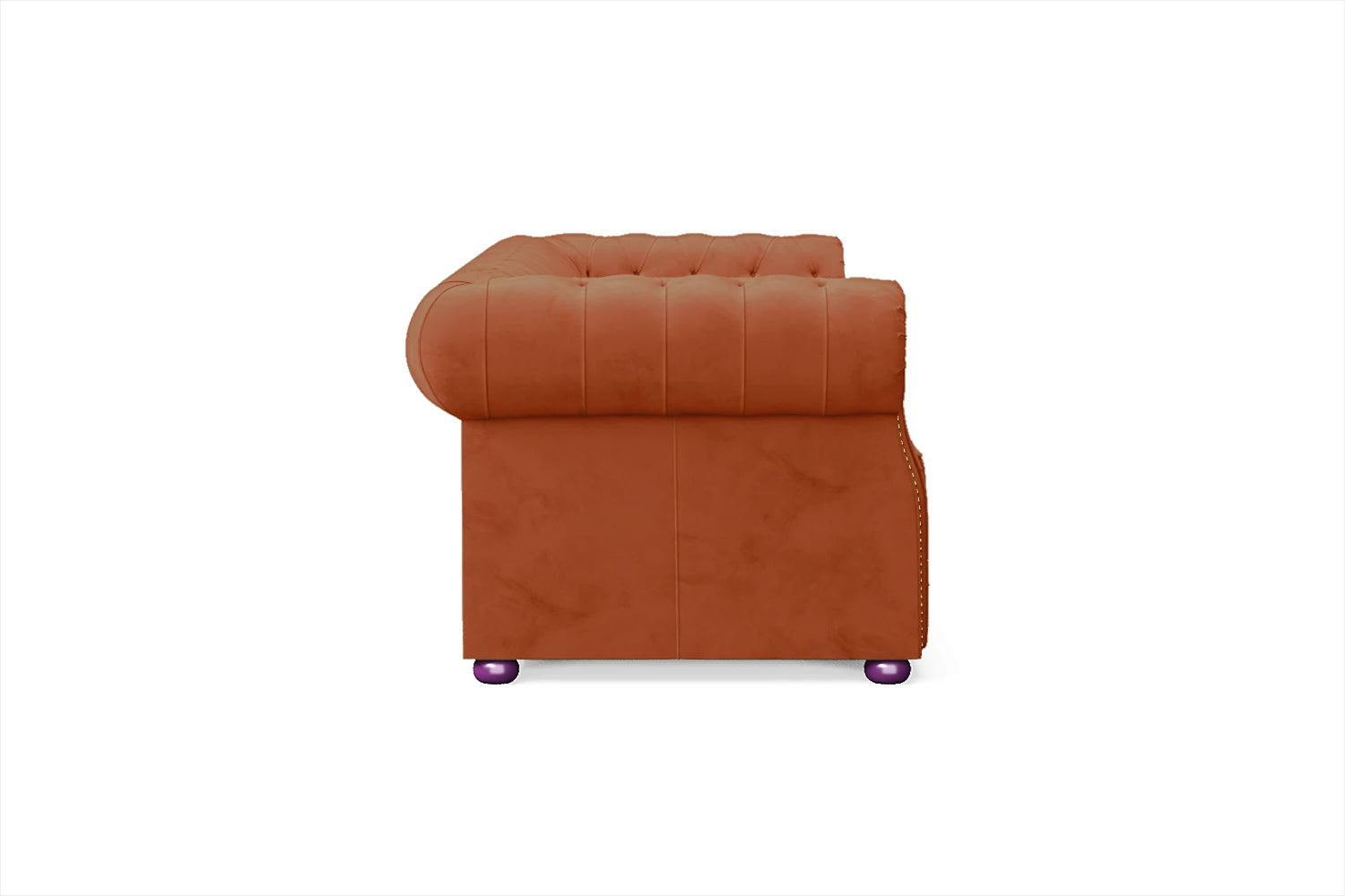 Cuneo 3 Seater Sofa Orange Velvet