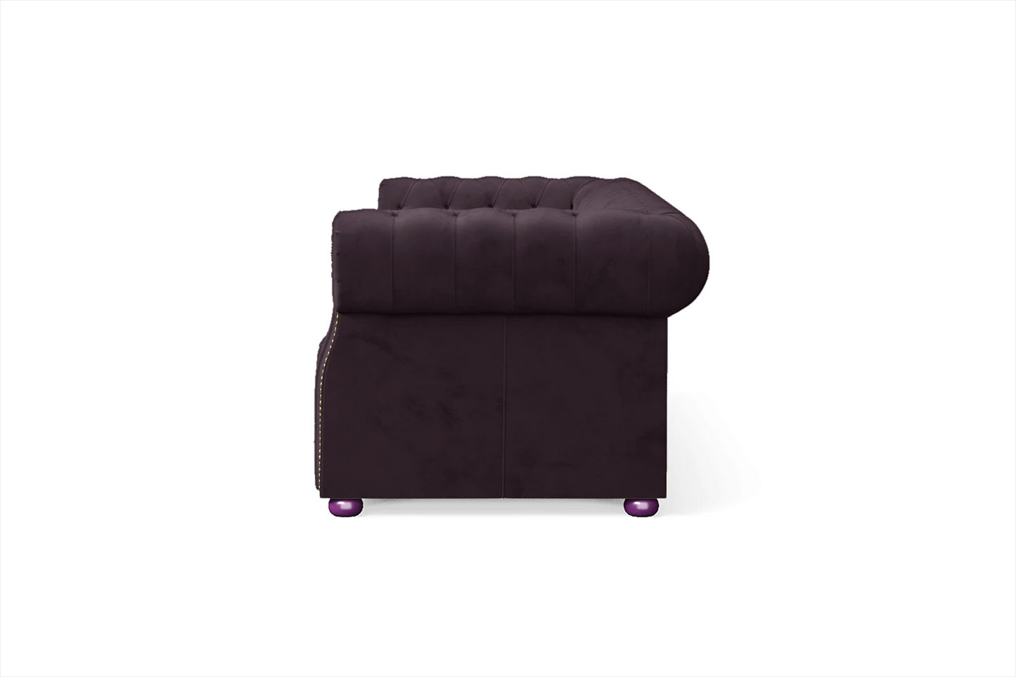 Cuneo 3 Seater Sofa Purple Velvet