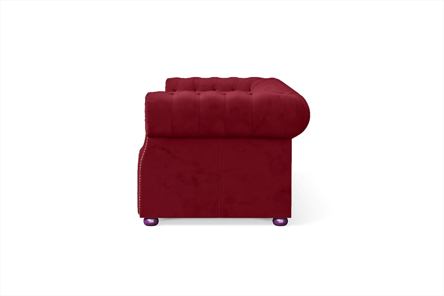 Cuneo 3 Seater Sofa Red Velvet