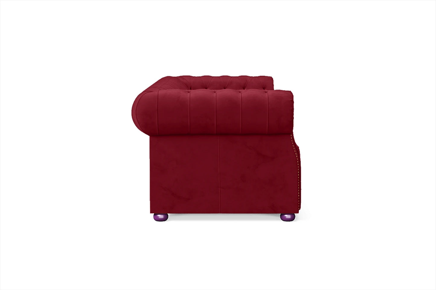 Cuneo 3 Seater Sofa Red Velvet