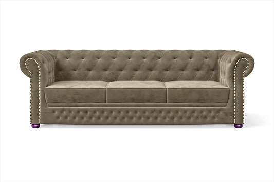 Cuneo 3 Seater Sofa Sand Velvet