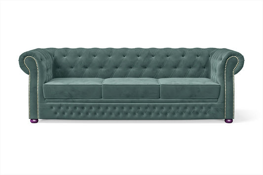 Cuneo 3 Seater Sofa Teal Velvet