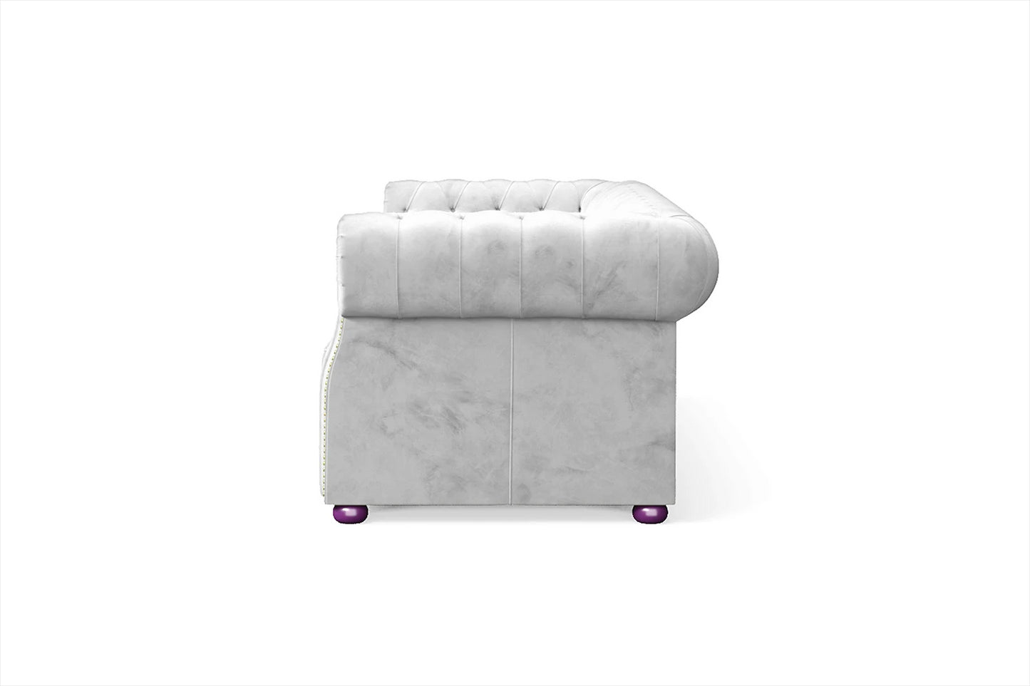 Cuneo 3 Seater Sofa White Velvet