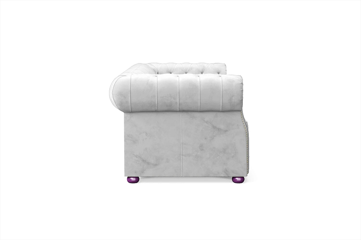 Cuneo 3 Seater Sofa White Velvet