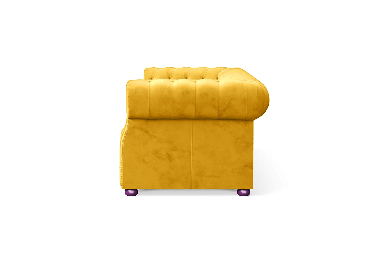 Cuneo 3 Seater Sofa Yellow Velvet