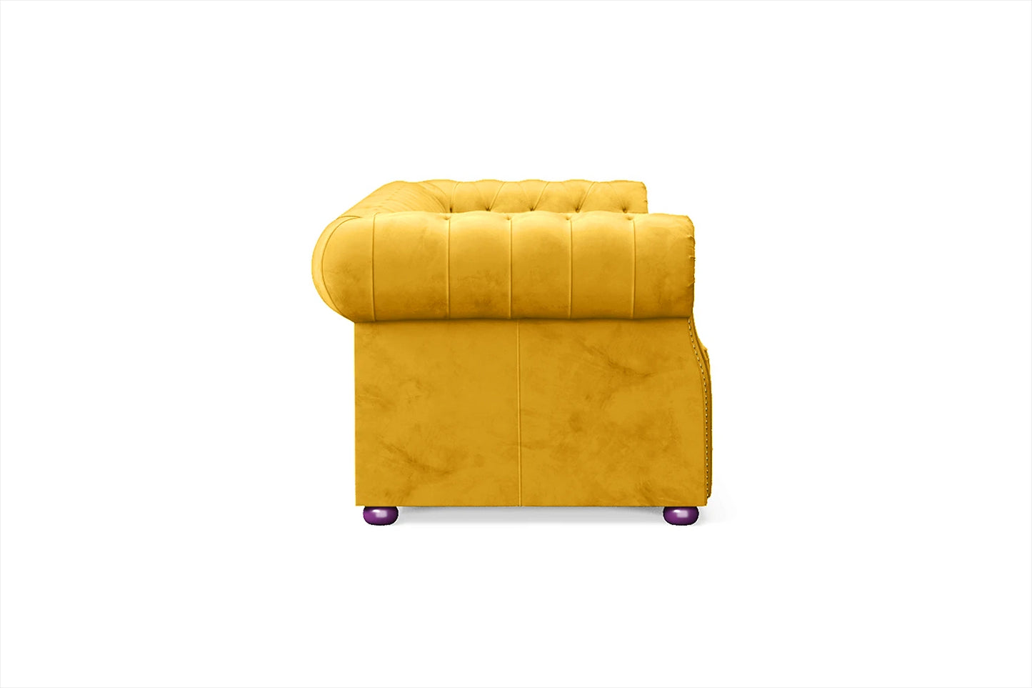 Cuneo 3 Seater Sofa Yellow Velvet