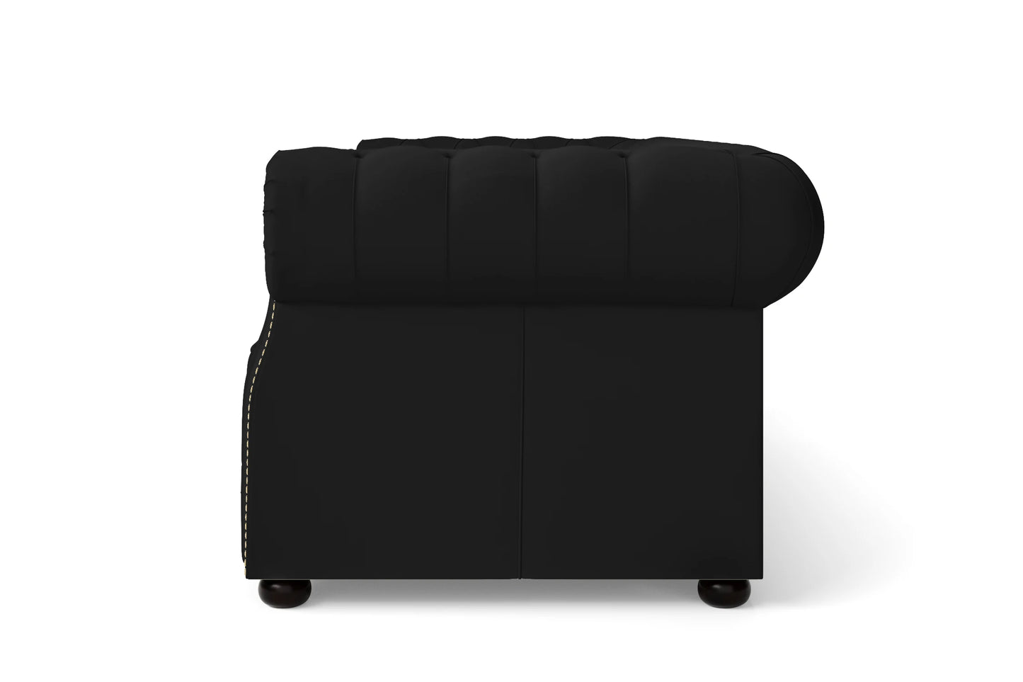 Cuneo 4 Seater Sofa Black Leather