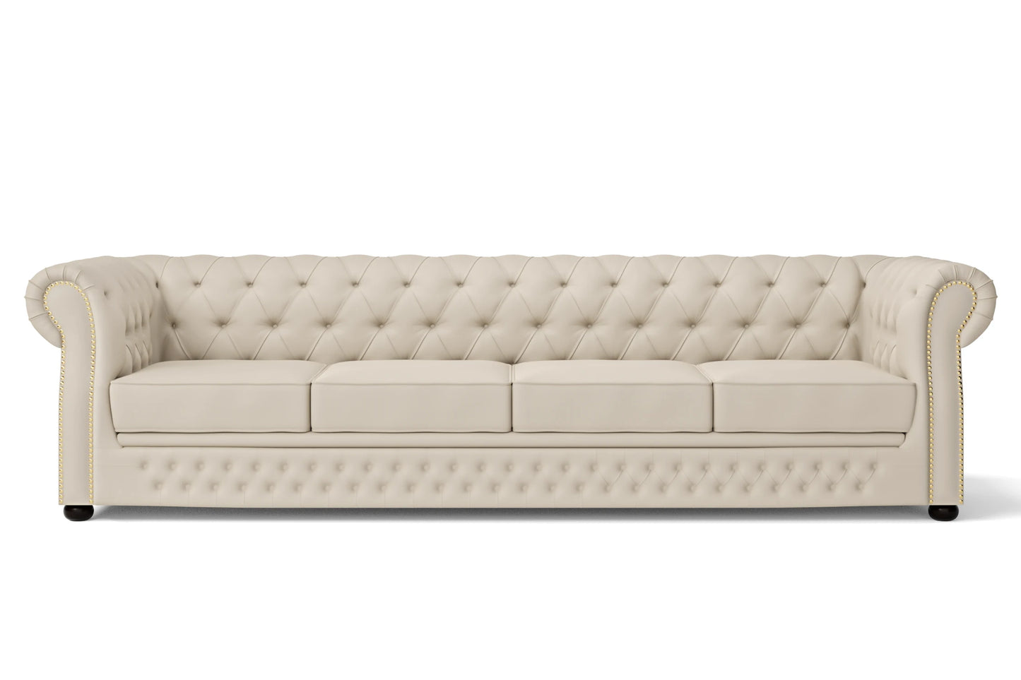 Cuneo 4 Seater Sofa Cream Leather