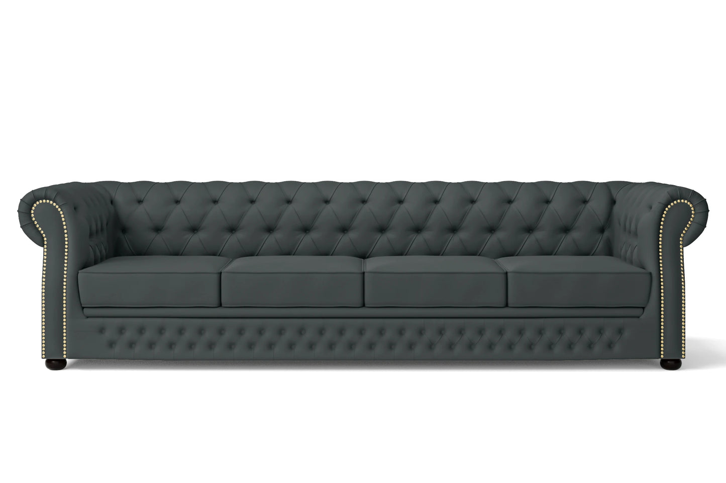 Cuneo 4 Seater Sofa Slate Leather