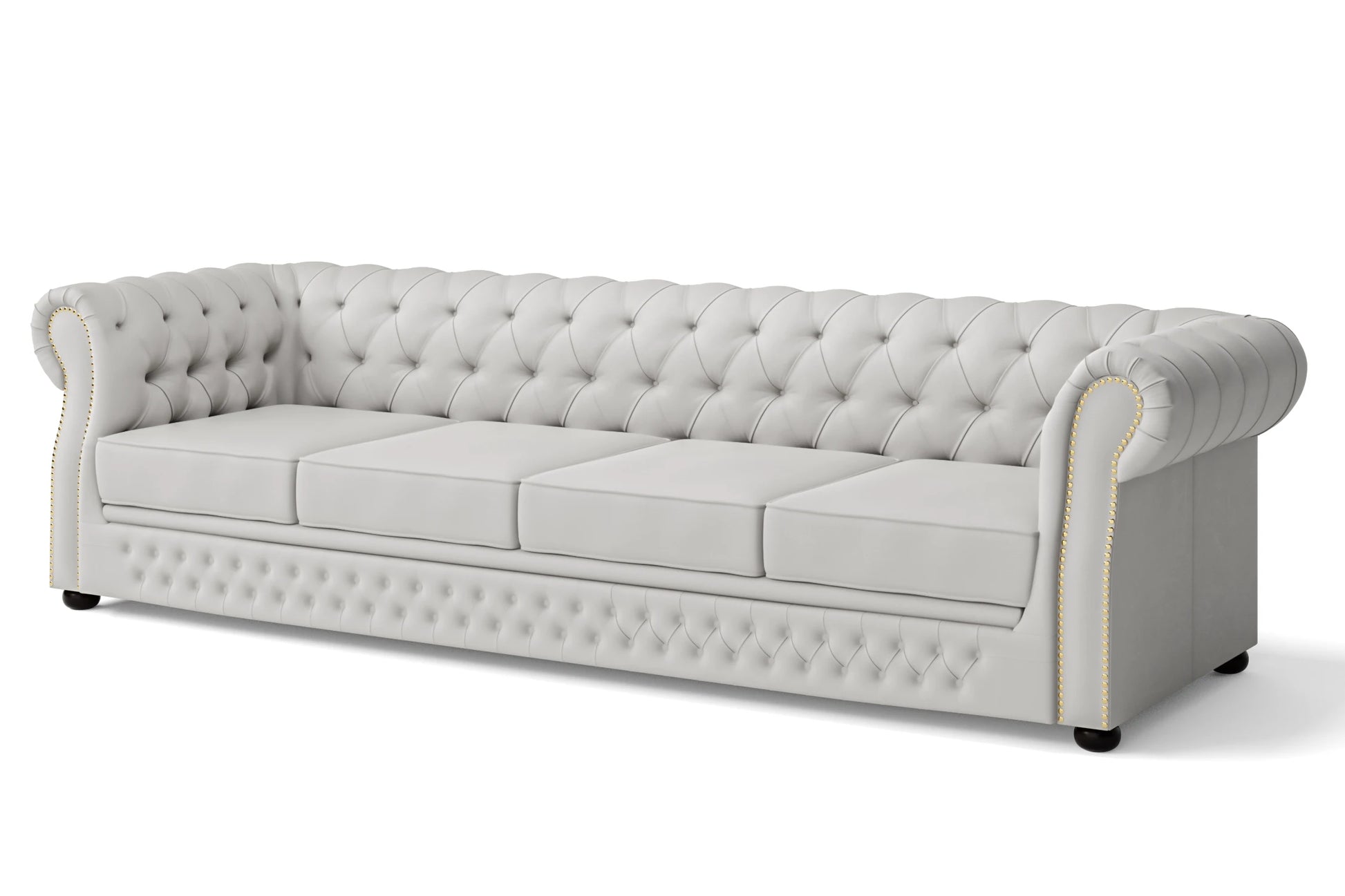 Cuneo 4 Seater Sofa White Leather