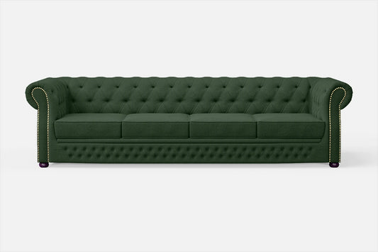 Cuneo 4 Seater Sofa Forest Green Linen Fabric