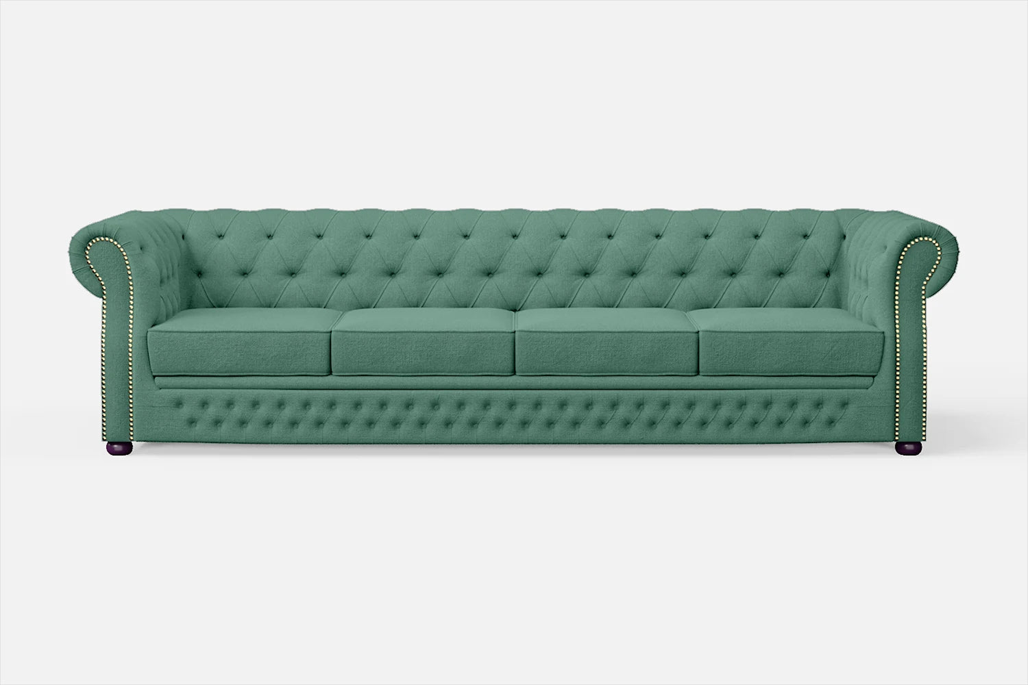 Cuneo 4 Seater Sofa Mint Green Linen Fabric