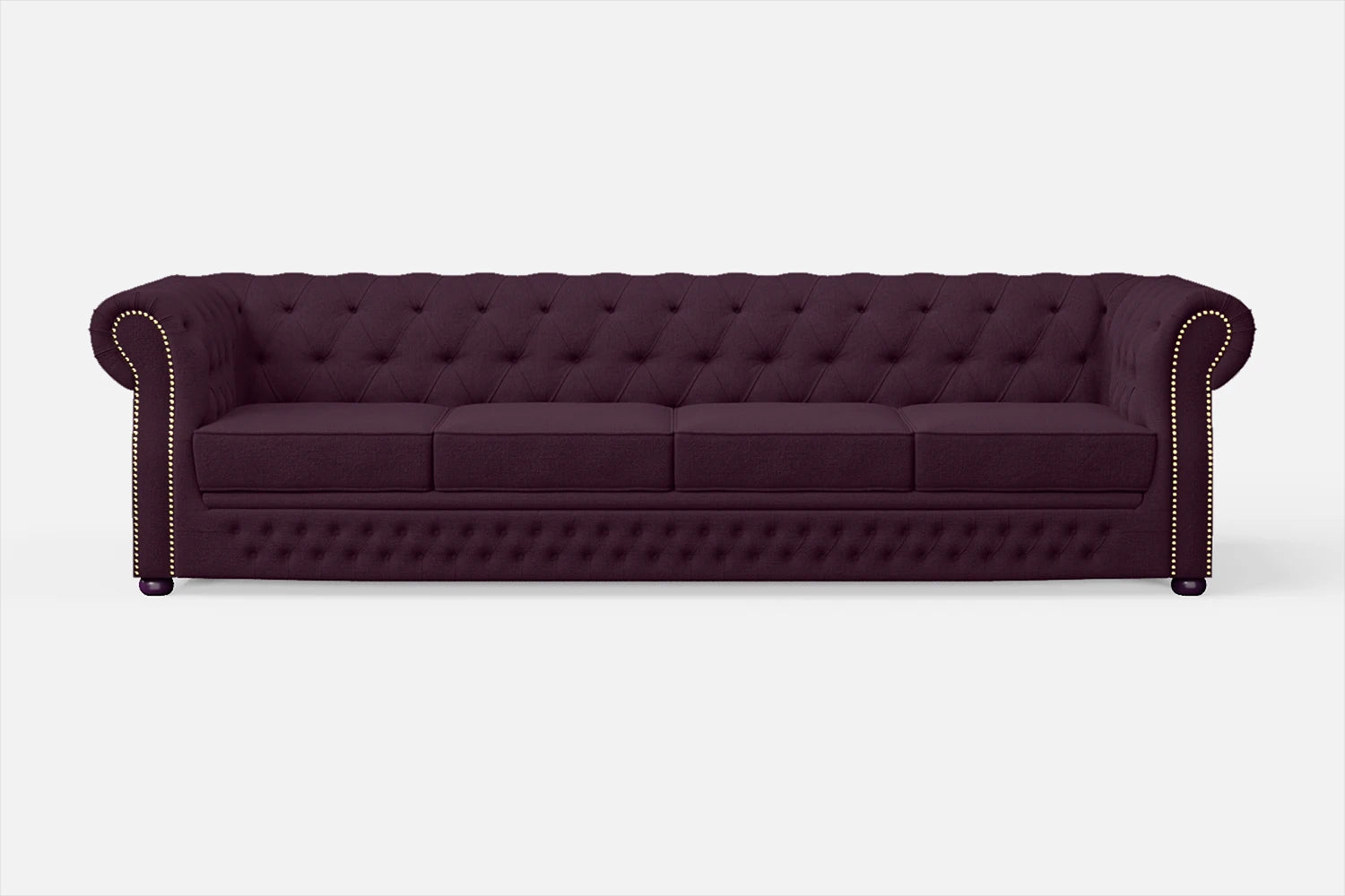 Cuneo 4 Seater Sofa Purple Linen Fabric