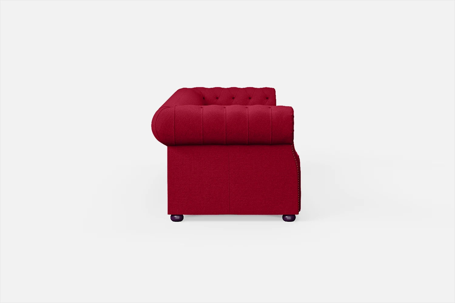 Cuneo 4 Seater Sofa Red Linen Fabric