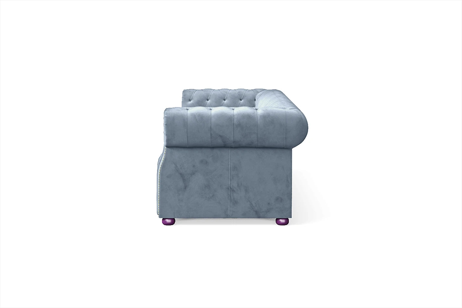 Cuneo 4 Seater Sofa Baby Blue Velvet