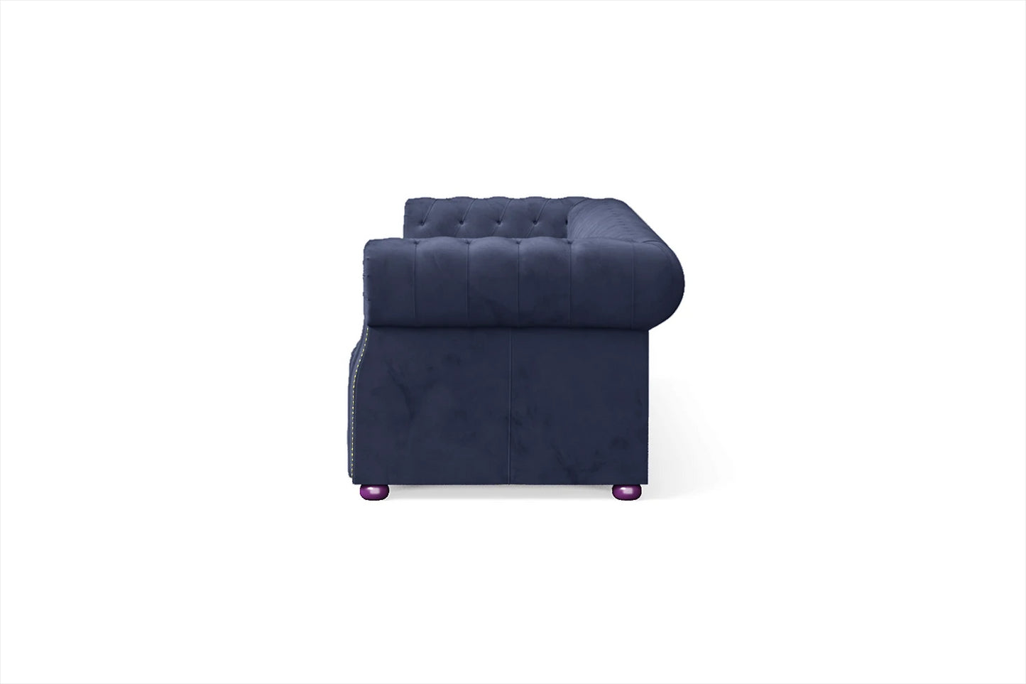 Cuneo 4 Seater Sofa Dark Blue Velvet