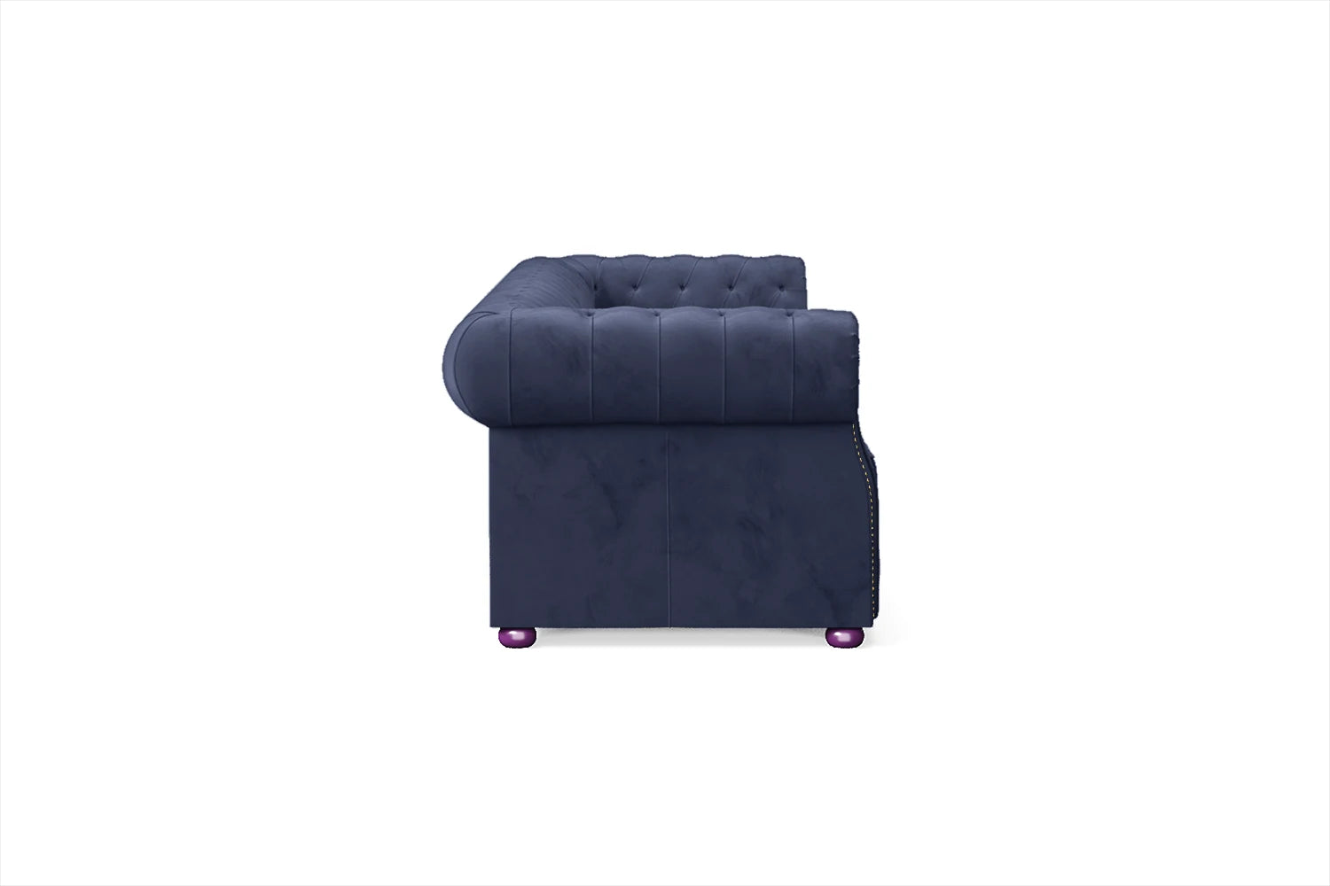 Cuneo 4 Seater Sofa Dark Blue Velvet