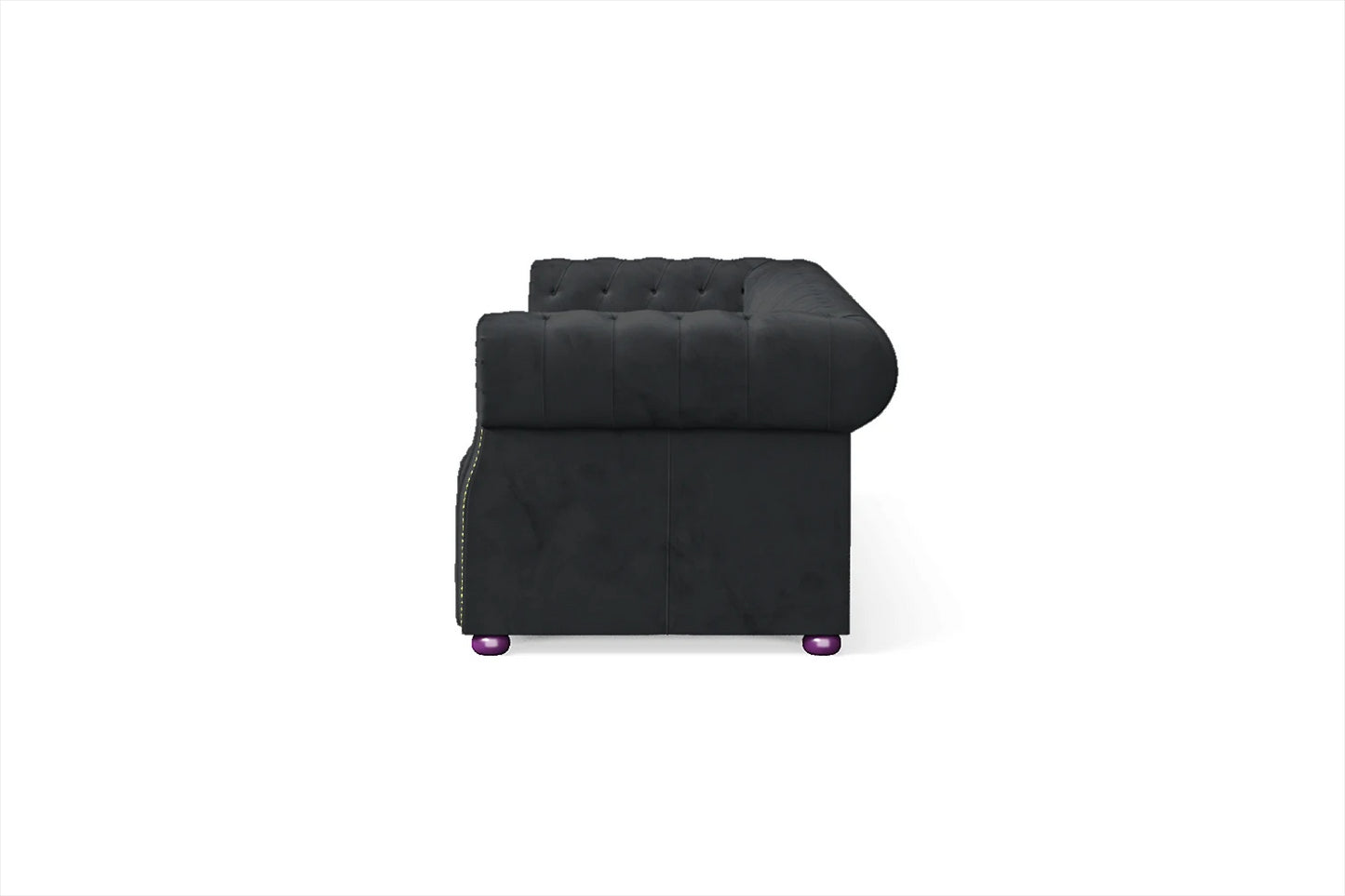 Cuneo 4 Seater Sofa Dark Grey Velvet