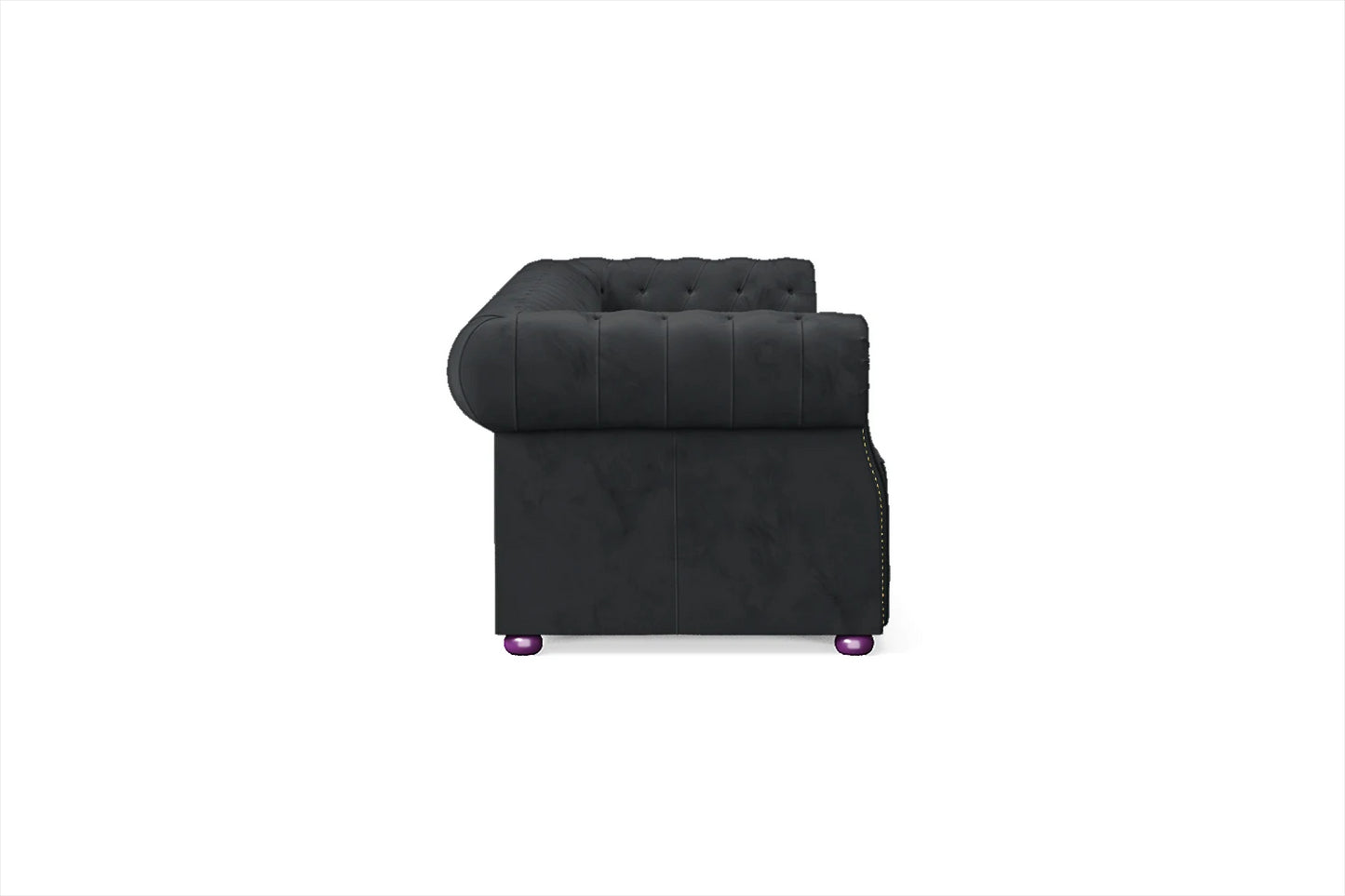 Cuneo 4 Seater Sofa Dark Grey Velvet