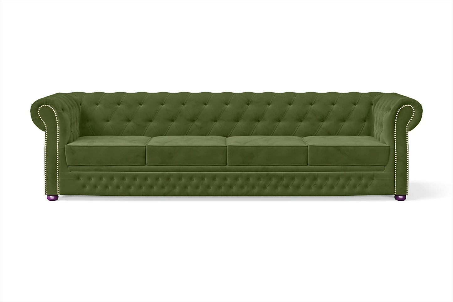 Cuneo 4 Seater Sofa Lime Velvet