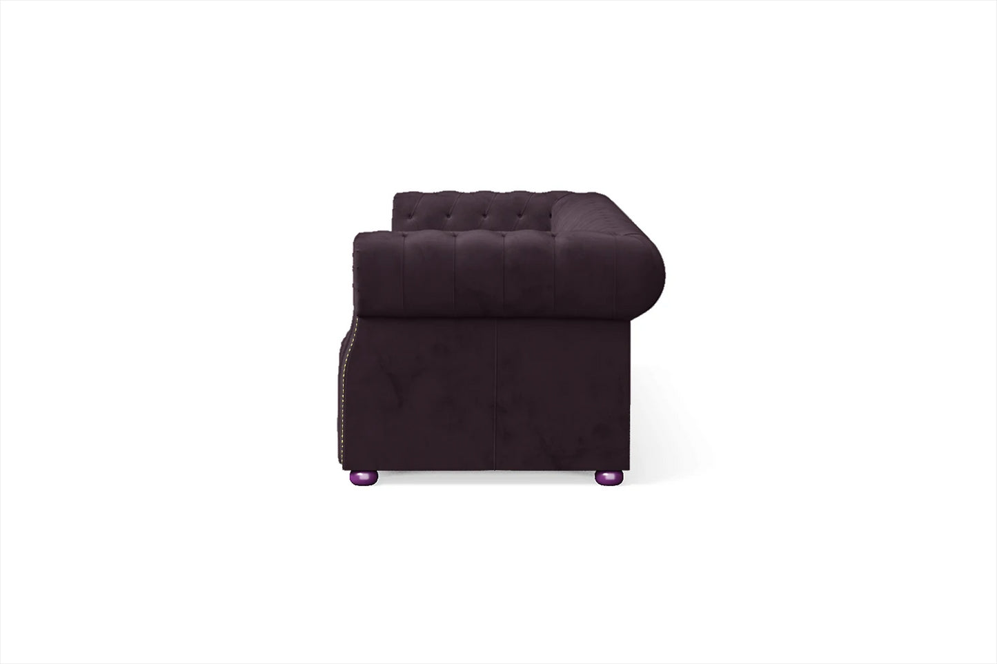 Cuneo 4 Seater Sofa Purple Velvet