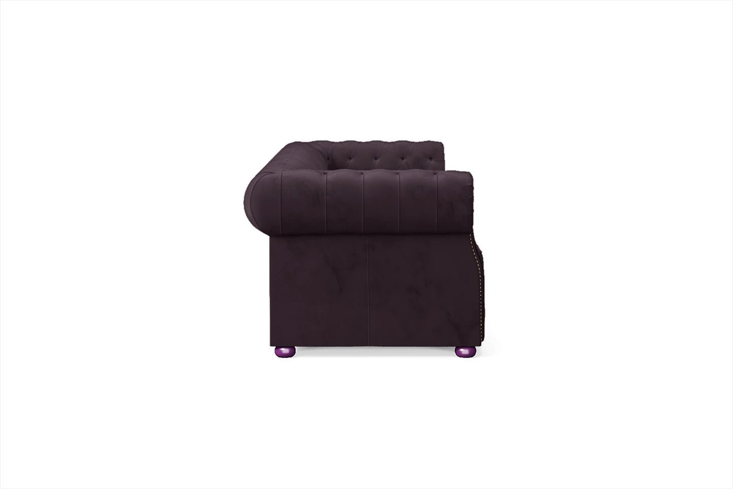 Cuneo 4 Seater Sofa Purple Velvet