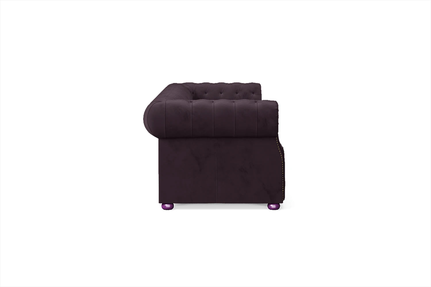 Cuneo 4 Seater Sofa Purple Velvet