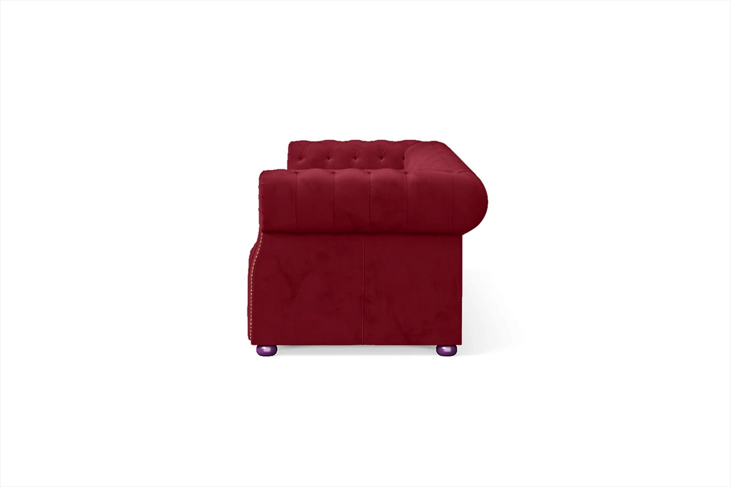 Cuneo 4 Seater Sofa Red Velvet