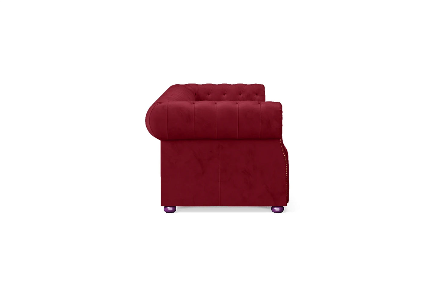 Cuneo 4 Seater Sofa Red Velvet