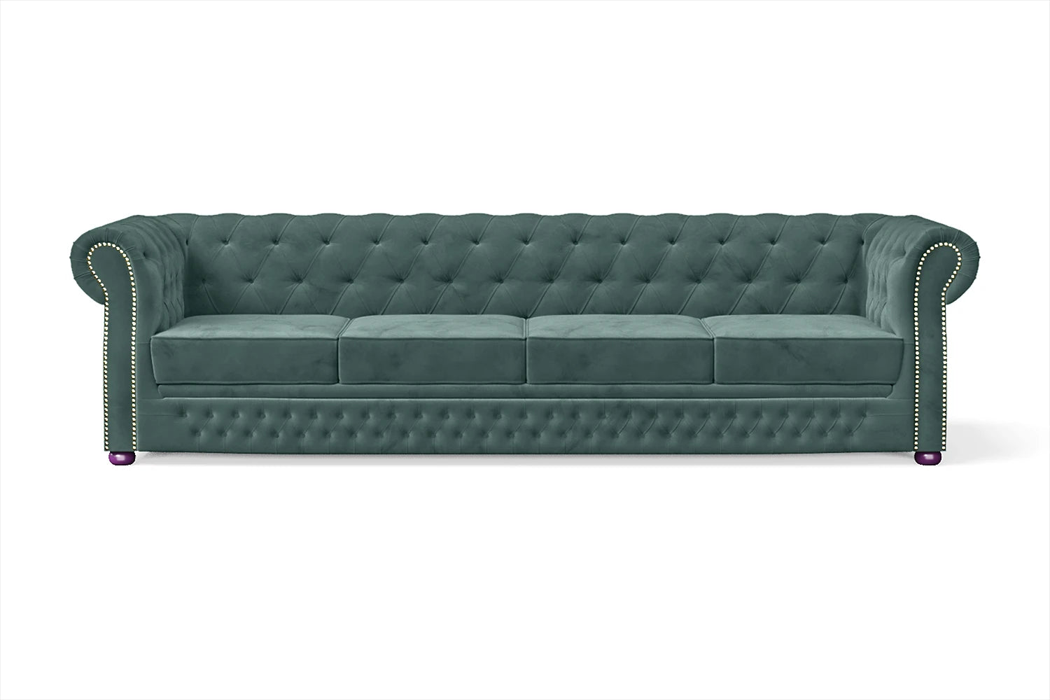 Cuneo 4 Seater Sofa Teal Velvet