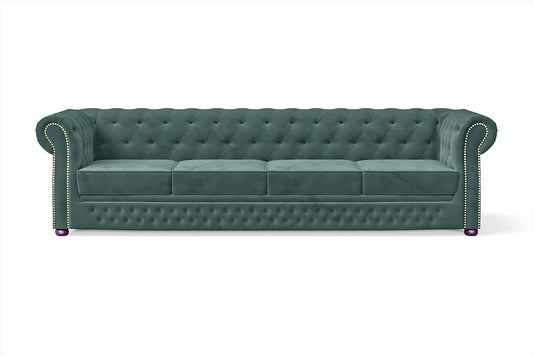 Cuneo 4 Seater Sofa Teal Velvet